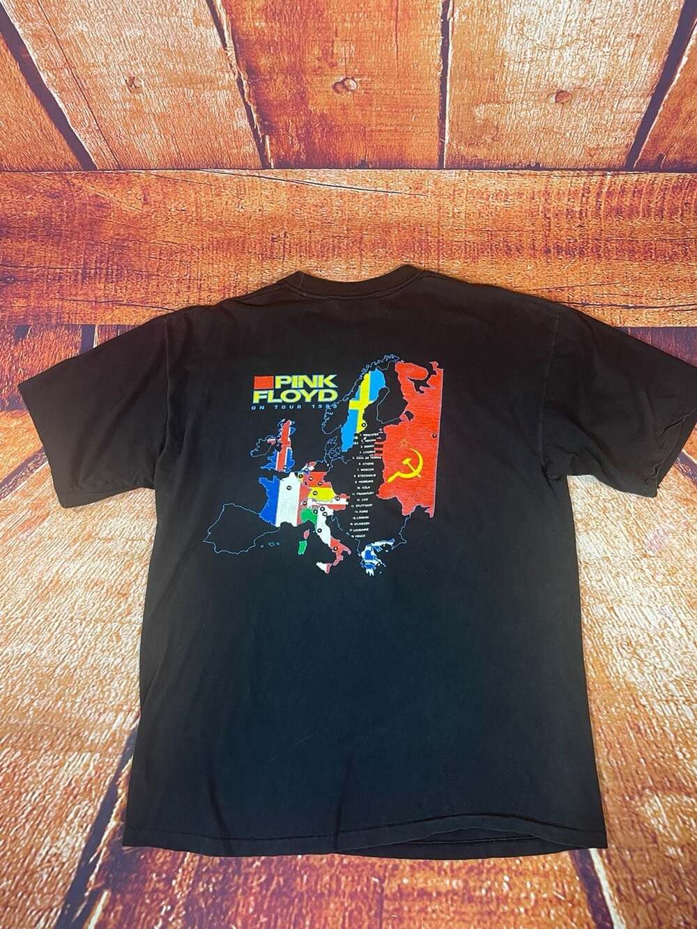 Vintage 1989 Pink Floyd World Tour T-Shirt Size XL Brockum - Picture 13 of 16